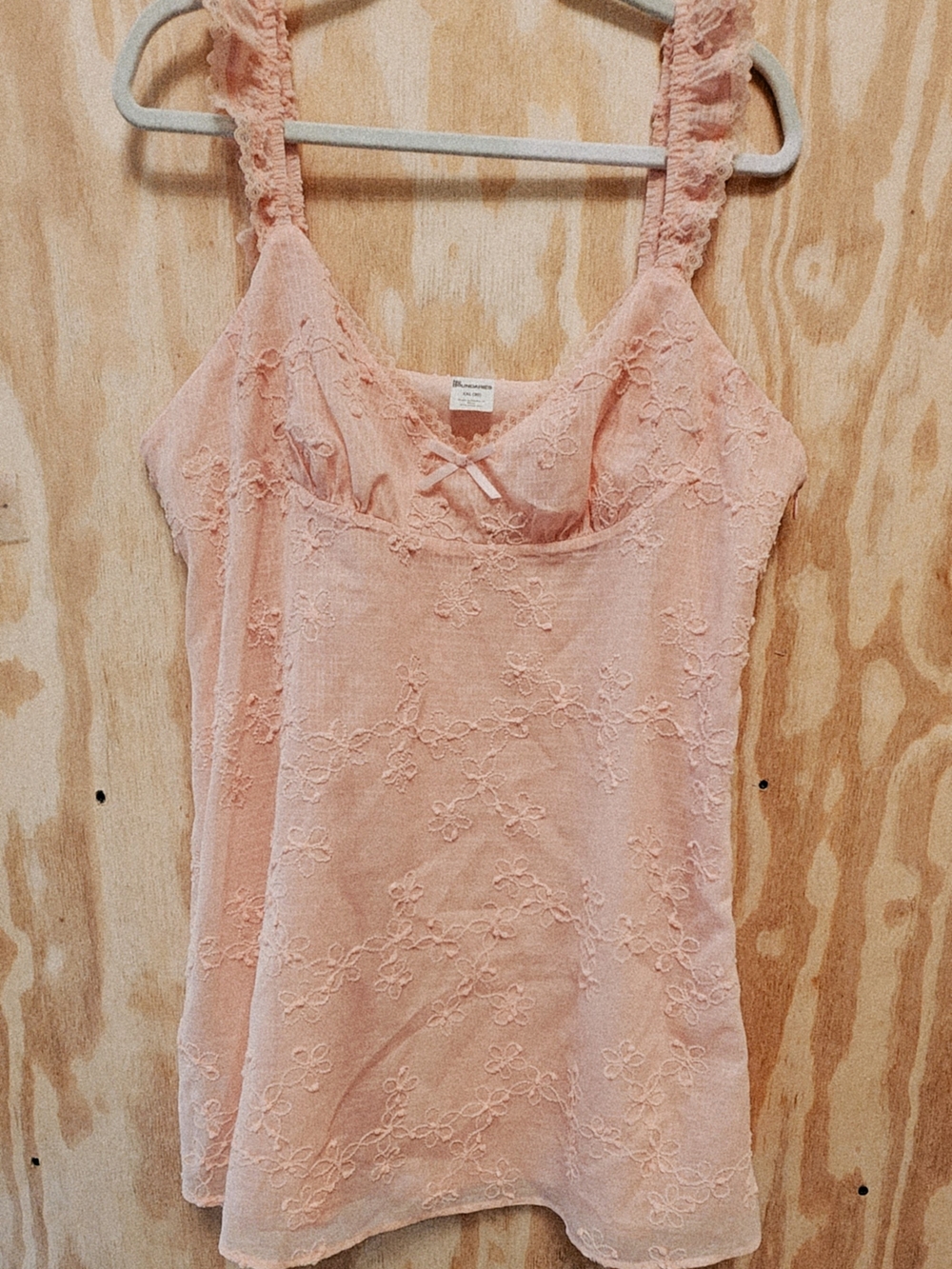 No Boundaries Peach Lace-Trim Camisole Top